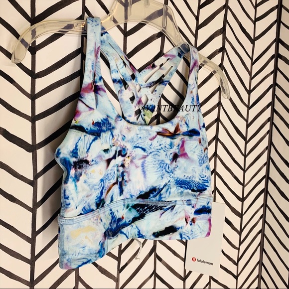 🔸Lululemon EXMI mind over miles bras Size 4 blue - Picture 3 of 10